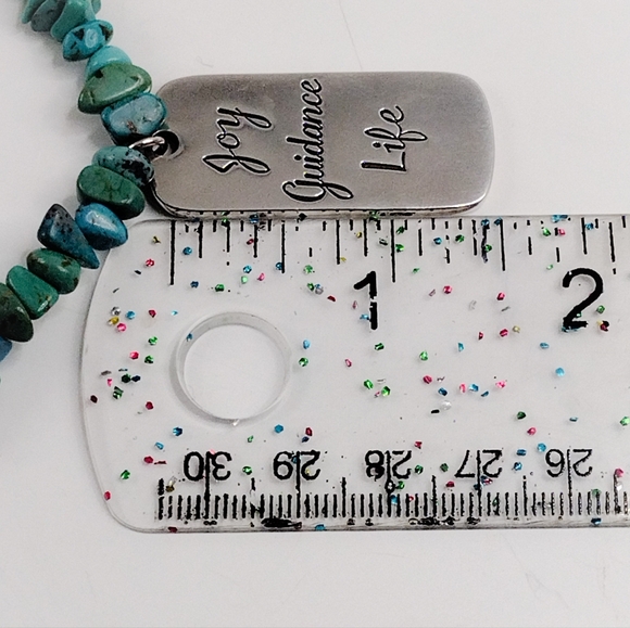 Carolyn Pollack Sterling Silver Turquoise Inspirational Pendant Necklace - Picture 4 of 4